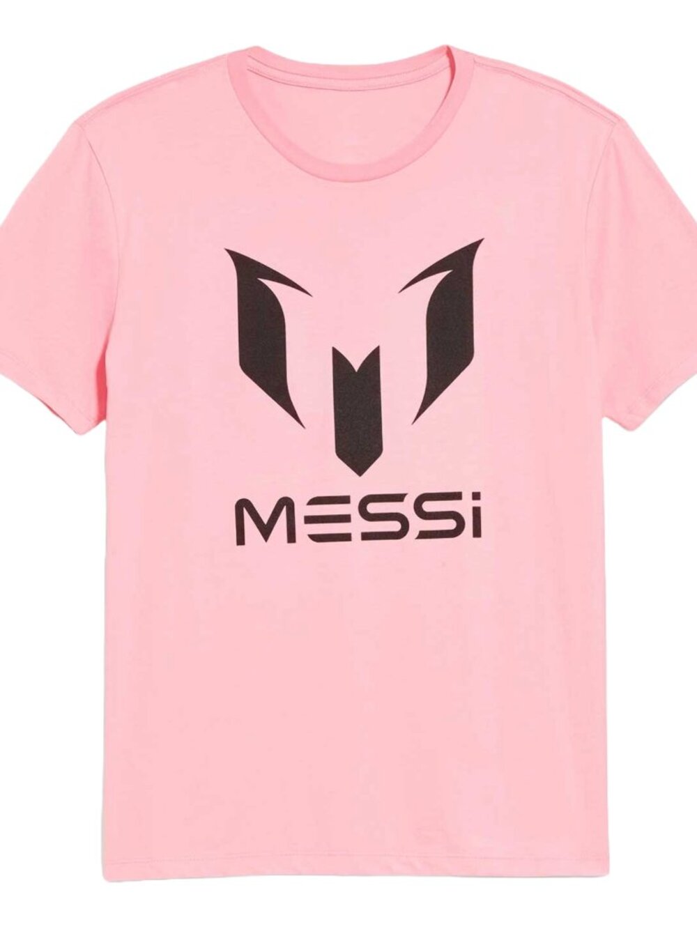 OLD NAVY Messi Cotton Blend Crew Neck Short Sleeve Graphic Pink T-Shirt - XL